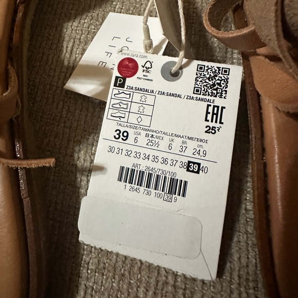 Zara sandals size 6 - Picture 3 of 6